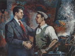 Enver Hoxha avec un ouvrier